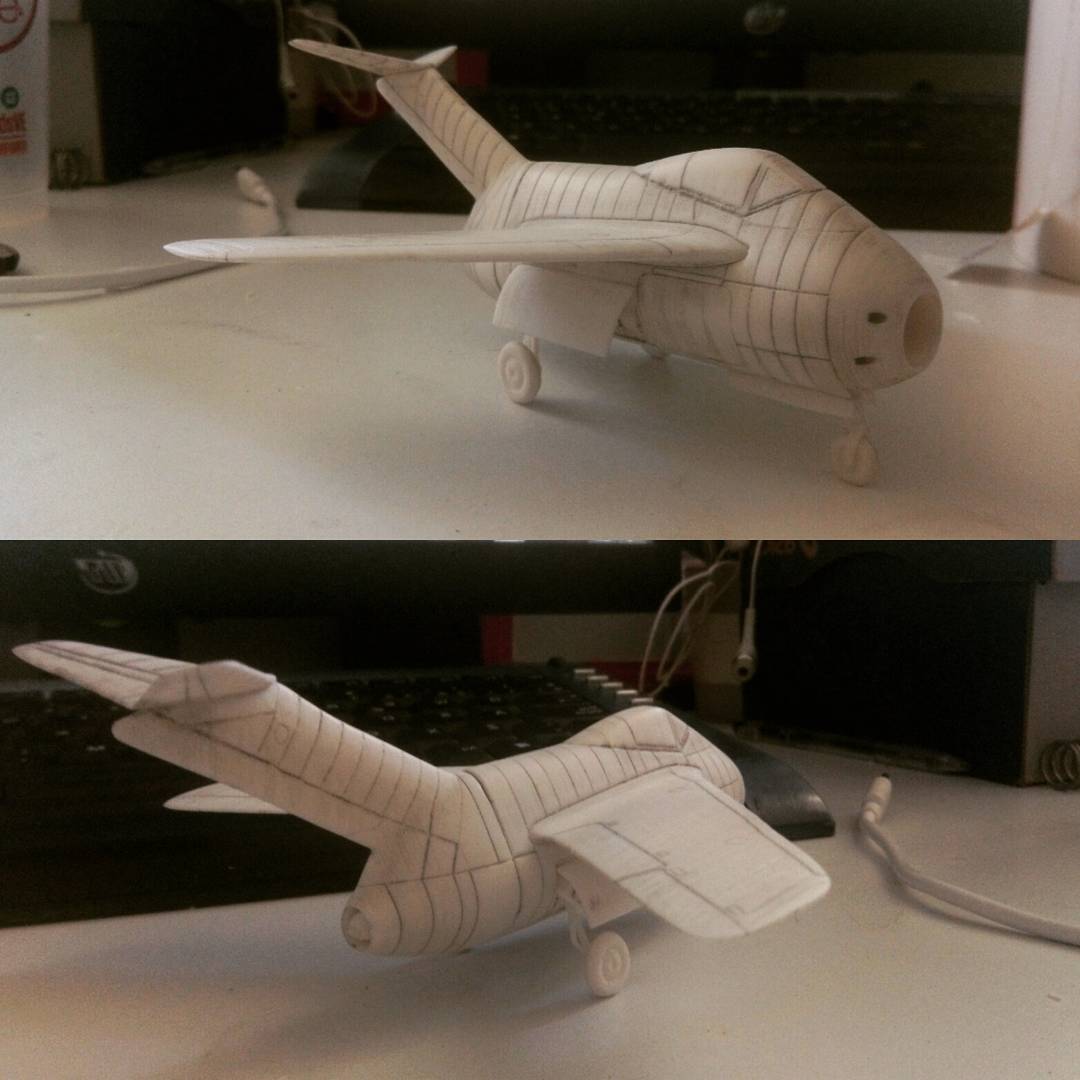 3D Printed Ta 183 Huckebein Focke-Wulf Jet concept figther