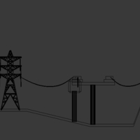 electric power tower 3D model Low-poly 3D model - Thumbnail 5