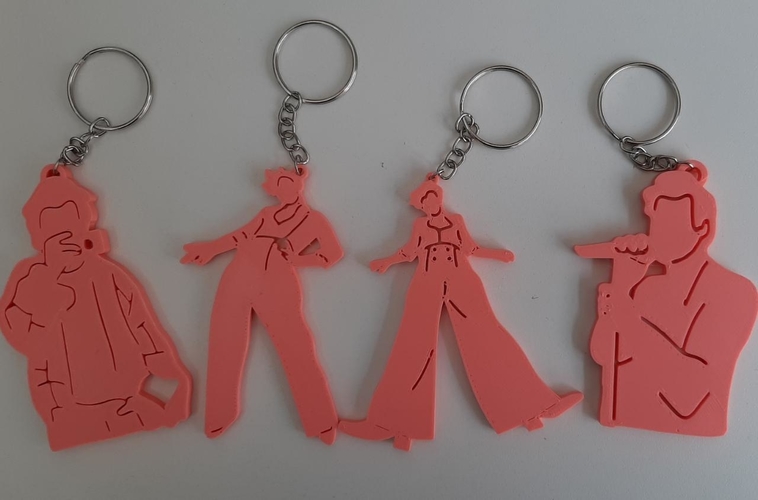 HARRY STYLES FINE LINE KEYCHAIN LLAVERO KIT 4 STL 3D Print 383611