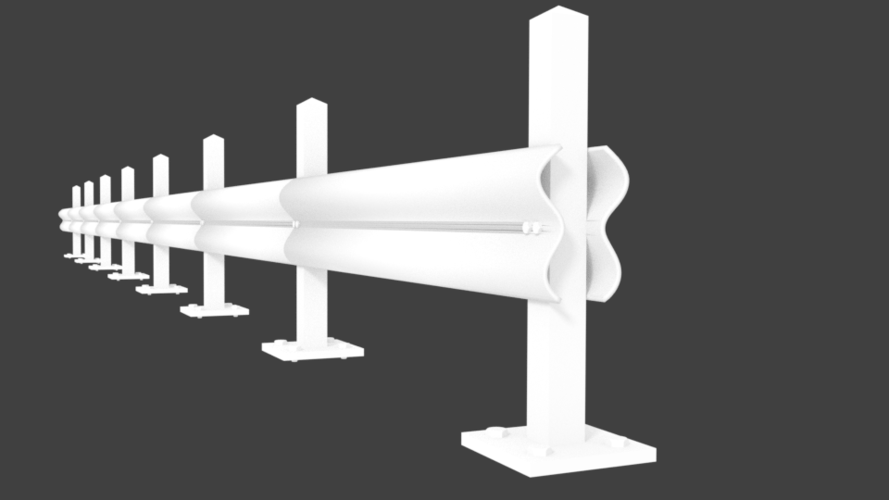 Road Safety Barrier guard rail 3D Print 383816
