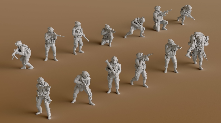 Group 1 of Soldiers 3D Print 383867