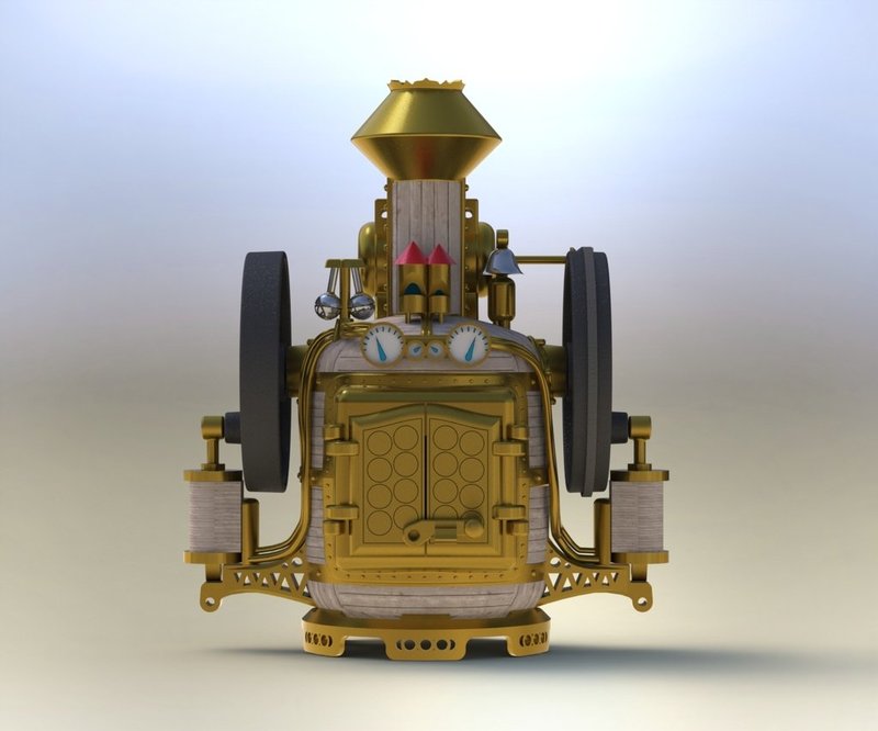 Steampunk digital clock