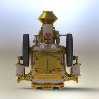 Small Steampunk digital clock 3D Printing 38395
