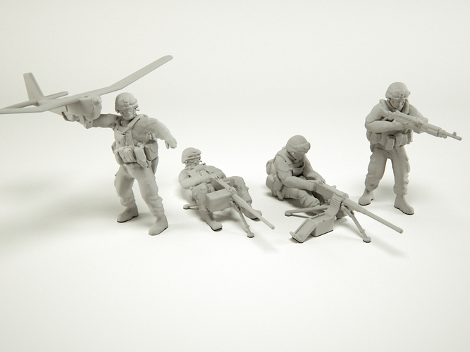 Group 3 of Soldiers 3D Print 383997