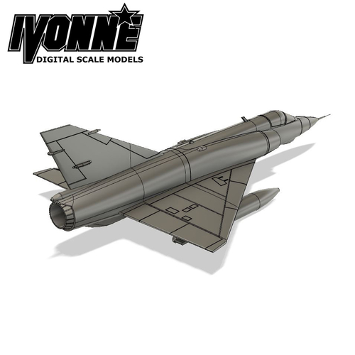 Mirage III Combat Aircraft 1:64 Scale Model 3D Print 384009