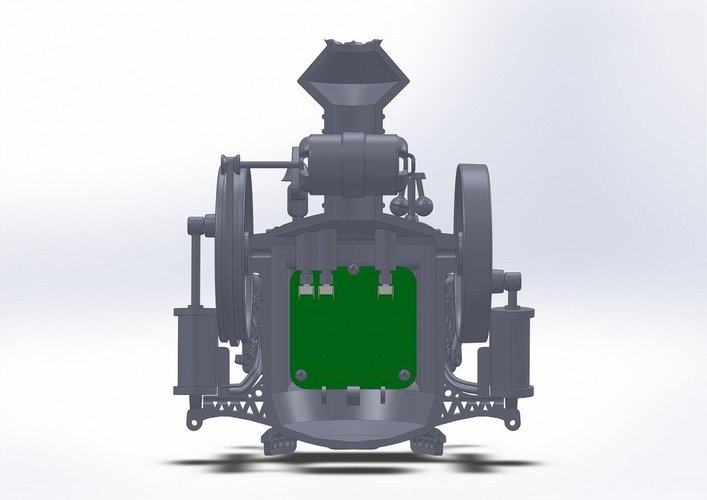 Steampunk digital clock 3D Print 38401