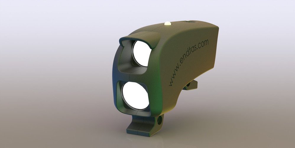Solar Charged Intelligent LED Bike Light 3D Print 38403