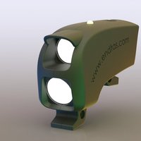 Small Solar Charged Intelligent LED Bike Light 3D Printing 38403