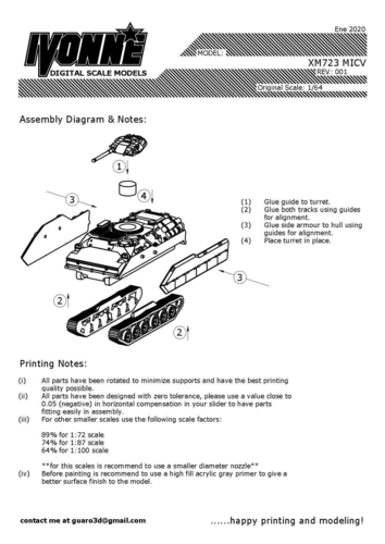 XM723 MICV Military Vehicle 3D Print 384074