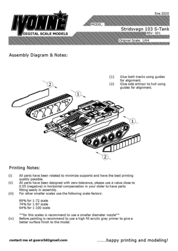 Stridsvagn 103 S-Tank 3D Print 384124