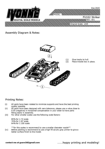 FV102 Striker MIlitary Vehicle 3D Print 384126