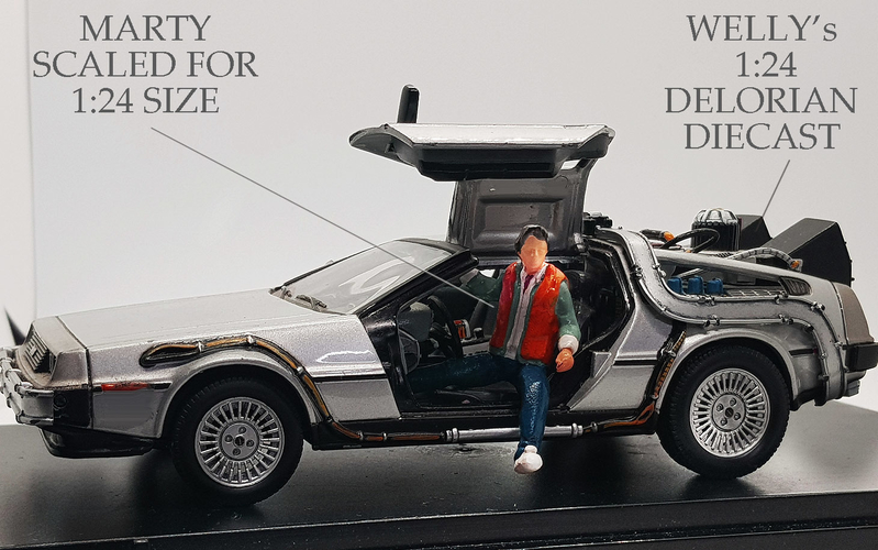 MARTY MCFLY DELORIAN BACK TO THE FUTURE FIGURINE MINIATURE 3D Print 384493
