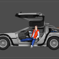 MARTY MCFLY DELORIAN BACK TO THE FUTURE FIGURINE MINIATURE - Thumbnail 3