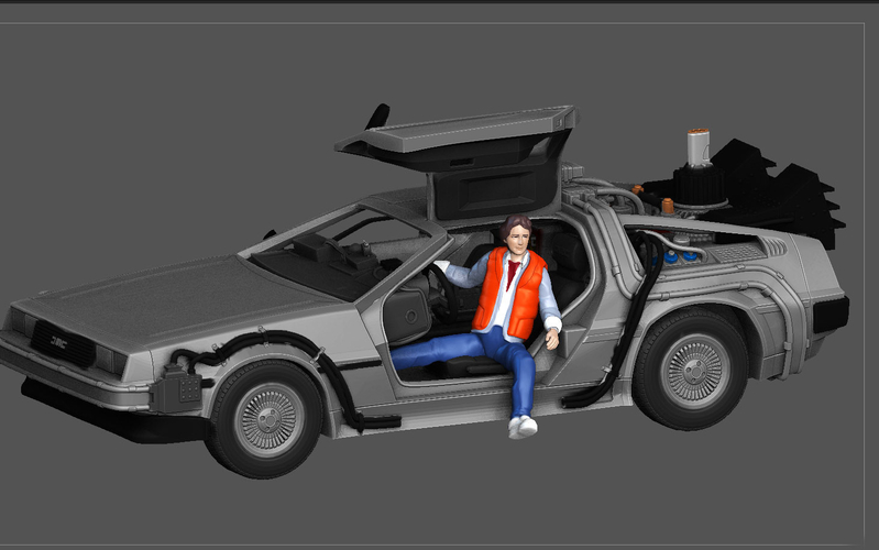 MARTY MCFLY DELORIAN BACK TO THE FUTURE FIGURINE MINIATURE 3D Print 384496