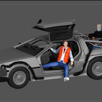 MARTY MCFLY DELORIAN BACK TO THE FUTURE FIGURINE MINIATURE - Thumbnail 4