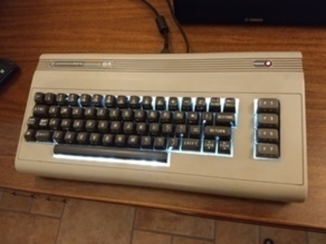 Backlit keyboard for Commodore 64