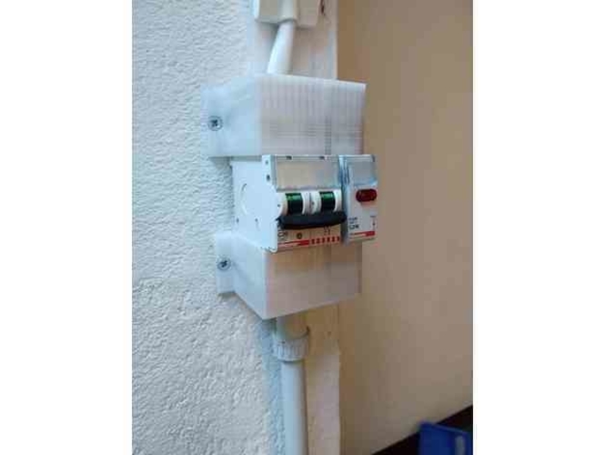 Wall mount for din rail switch or differential  3D Print 384619