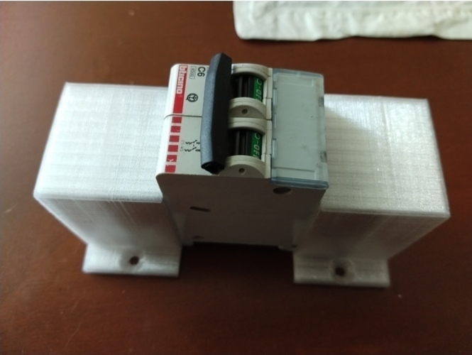 Wall mount for din rail switch or differential  3D Print 384624