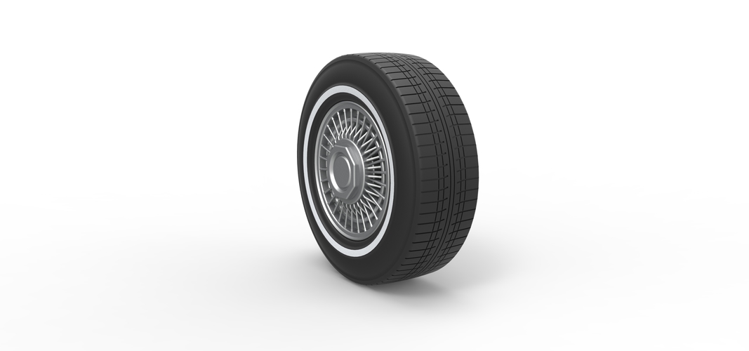 Diecast wire wheel 3 Scale 1 to 10 3D Print 384790