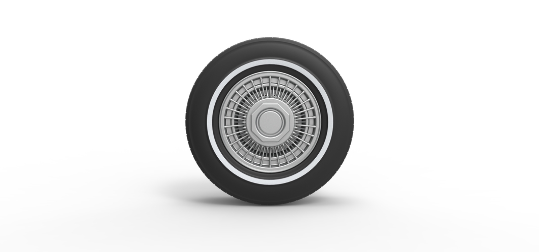 Diecast wire wheel 3 Scale 1 to 10 3D Print 384793