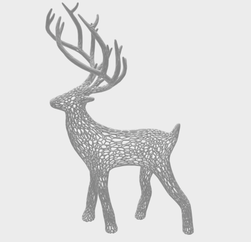 Deer Voronoi 3D Print 384976