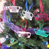 Jeep Grill Style Christmas Ornaments XJ Jeepster Wrangler Willys - Thumbnail 1