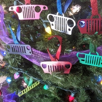 Jeep Grill Style Christmas Ornaments XJ Jeepster Wrangler Willys - Thumbnail 2
