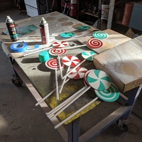 Christmas Decoration Lollipop Peppermint Stencil - Thumbnail 3