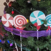 Christmas Decoration Lollipop Peppermint Stencil - Thumbnail 4