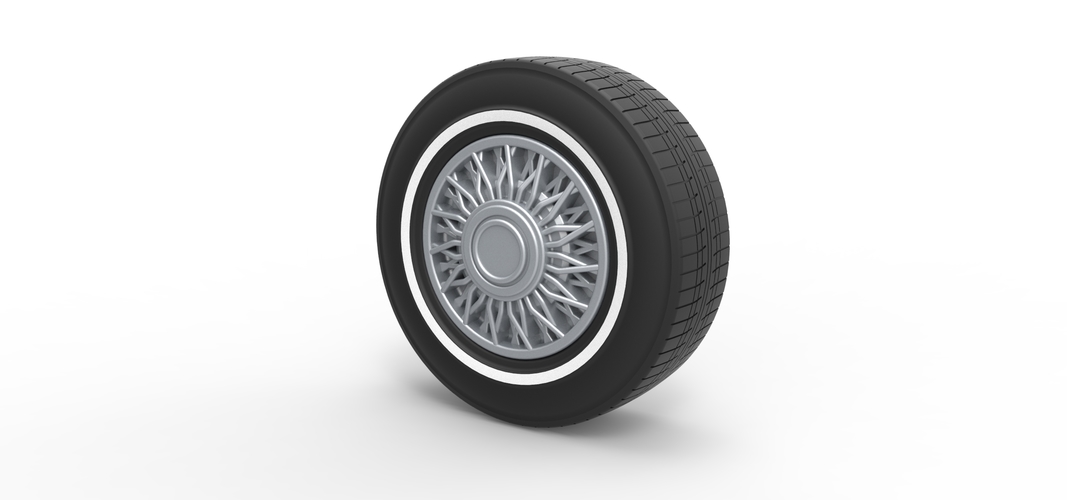 Diecast wire wheel 4 Scale 1 to 10 3D Print 385077