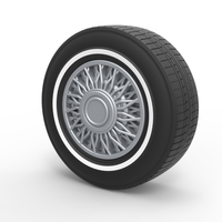 Small Diecast wire wheel 4 Scale 1 to 10 3D Printing 385077