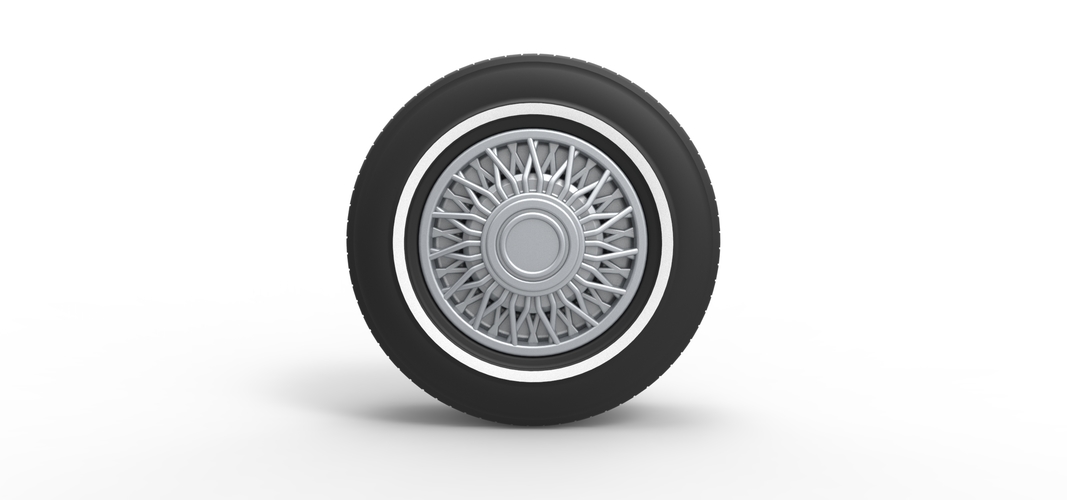 Diecast wire wheel 4 Scale 1 to 10 3D Print 385081
