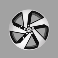 Small GOLF GTI WHEEL KEYRING 3D PRINTABLE 3D Printing 385328