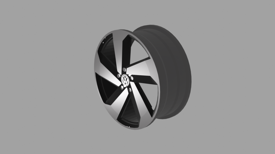 GOLF GTI WHEEL KEYRING 3D PRINTABLE 3D Print 385329