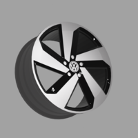 GOLF GTI WHEEL KEYRING 3D PRINTABLE - Thumbnail 4