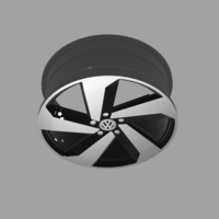 GOLF GTI WHEEL KEYRING 3D PRINTABLE - Thumbnail 5
