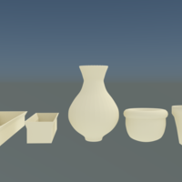 Small Collection of pots for plants and flowers 3D Printing 385339