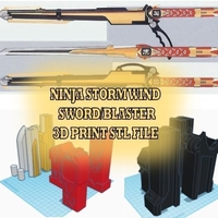 Small Ninja Storm Wind Sword and Blaster 3D Printing 385404