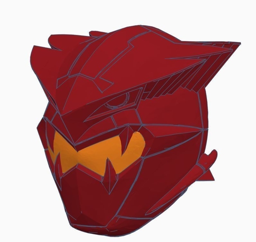 Cyber Villain Blaze Ranger Helmet  3D Print 385407