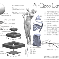 3D printed lamp "Woman carrying light"  - Thumbnail 13