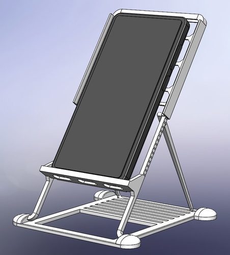 Foldable / retractable phone stand 3D Print 385651