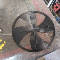 Giant peppermint Christmas Stencil 4 part 12 inch - Thumbnail 1