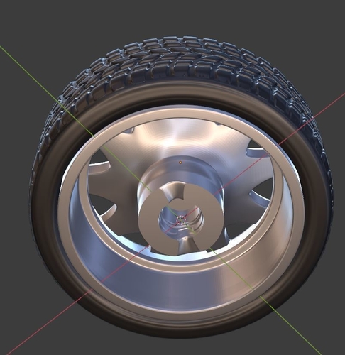 VIP Style Wheel with Tire for Diecast and RC! 3D Print 386071