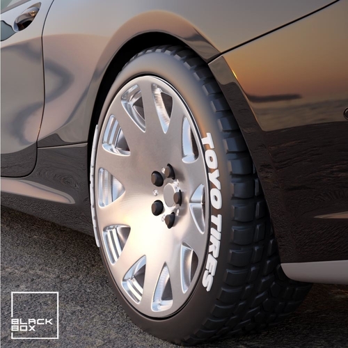 VIP Style Wheel with Tire for Diecast and RC! 3D Print 386072