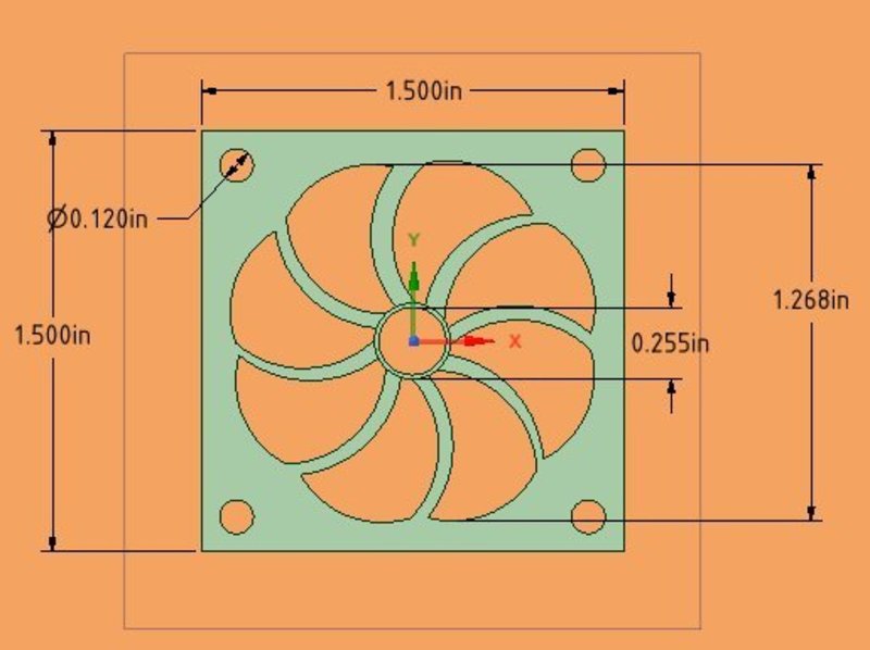 38.1mm. Fan Cover or 1.5 Inch.