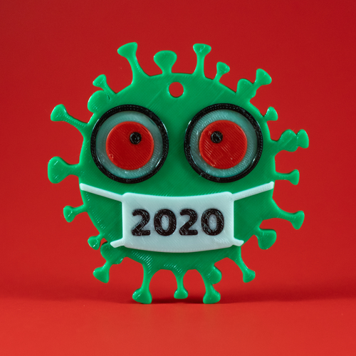 2020 COVID Christmas Ornament 3D Print 386145