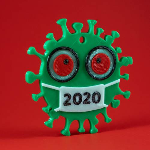 3D Printed 2020 COVID Christmas Ornament by ygk3dprinting Pinshape