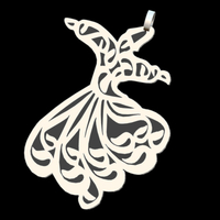 Small Mevlana Pendant New 3D Printing 386253