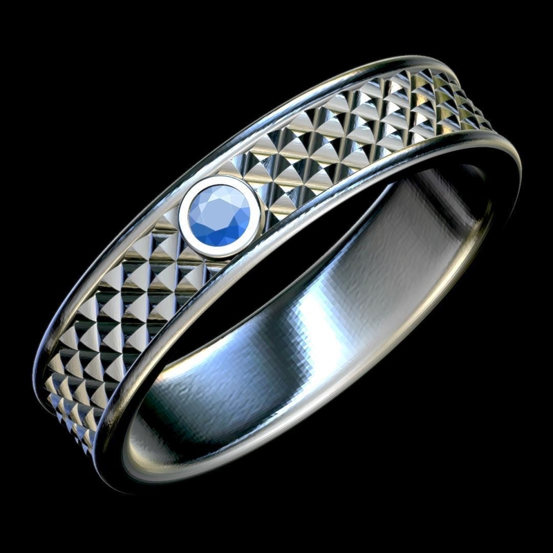 square pattern ring