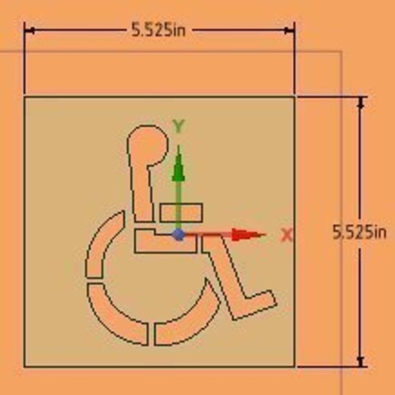 Handicap Sign / Stencil 